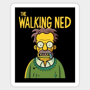 Funny Ned Zombie Cartoon - Hilarious Undead Humor Sticker